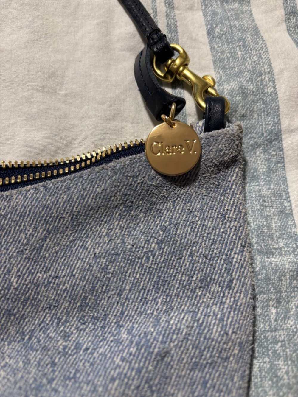 Adorable denim Clare V shoulder bag - Picture 5 of 5